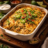 Mexican Style Green Chile Chicken Casserole
