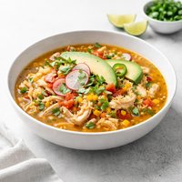 Mexicanish Chicken Rice Soup