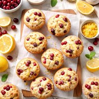 Meyer Lemon and Fresh Cranberry Muffins