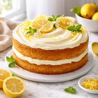 Meyer Lemon Cake with Lemon Cream Cheese Frosting