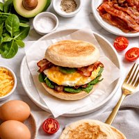 Microwave Egg Toasted Muffin Sandwich