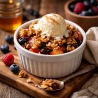Microwave Fruit Crisp for One