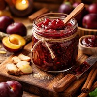 Microwave Ginger Plum Jam