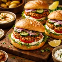 Middle Eastern Chicken Burgers