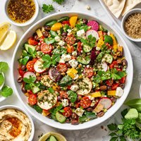 Middle Eastern Salad with Za Atar Dressing