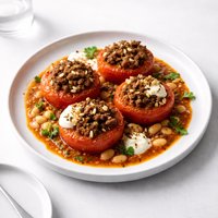 Middle Eastern Spiced Beef Tomatoes and Beans