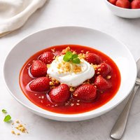 Midsummer Swedish Strawberry Compote Jordgubbskrm
