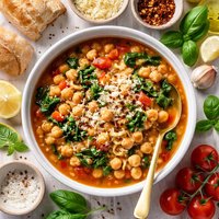 Minestra De Ceci Italian Chickpea and Pasta Soup