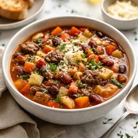 Minestrone Soup with Meat