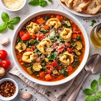 Minestrone Soup with Tortellini Pressure Cooker
