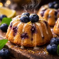 Mini Blueberry Bundt Cakes