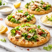 Mini Caesar Salad Pizzas