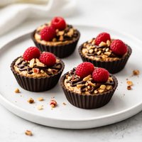 Mini Chocolate Raspberry Nut Cups