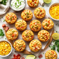 Mini Corn Ham Muffins