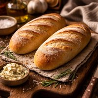 Mini French Bread Loaves Serves 2