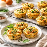 Mini Frittatas with Ham Cheese