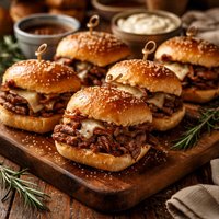 Mini Hot Roast Beef Sandwiches