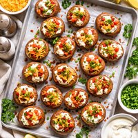 Mini Loaded Red Potatoes Vegetarian