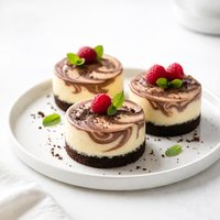 Mini Marbled Cheesecakes