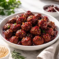 Mini Meatballs in Cranberry Sauce