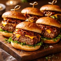 Mini Pancetta Wrapped Meatloaf Sandwiches