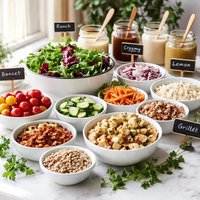 Mini Salad Bar for Picky in Laws