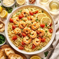 Mini Shrimp Scampi with Angel Hair Pasta
