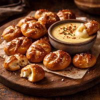 Mini Soft Pretzels and Cheese Dip