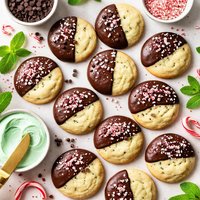 Mint Chocolate Dipped Cookies