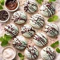 Mint Chocolate Meringues