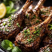 Minted Bbq D Lamb Chops