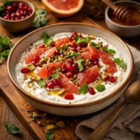Minted Pomegranate Yogurt with Grapefruit Salad