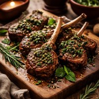Minty Manx Lamb Chops with Rosemary