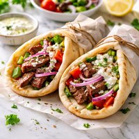 Minute Steak Gyros Greek