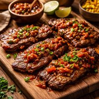 Minute Steaks with Taco Sauce