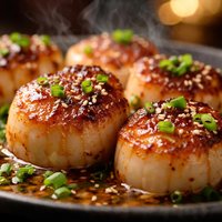 Miso Broiled Scallops