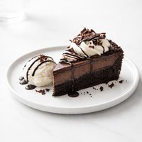 Mississippi Mud Pie with Ice Cream