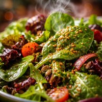 Mixed Baby Greens with Curry Vinaigrette