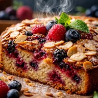 Mixed Berry Almond Cake