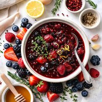 Mixed Berry Sauce to Be Enjoyed with Meat