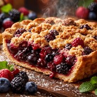 Mixed Berry Streusel Pie