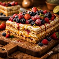 Mixed Berry Tiramisu with Lime Curd