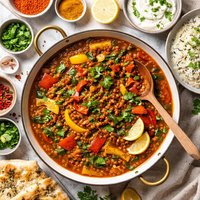 Mixed Pepper and Lentil Curry