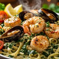 Mixed Seafood Florentine