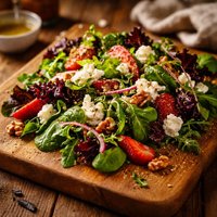 Mixed Spring Greens with Goat Cheese