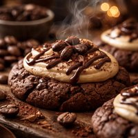 Mocha Brownie Cookies with Coffee Frosting