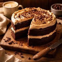 Mocha Dark Chocolate Cake with Cappuccino Frosting