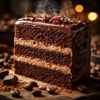 Mocha Layer Cake with Chocolate Rum Cream Filling