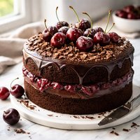 Moist Chocolate Cherry Cake