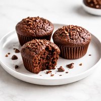 Moist Chocolate Flax Muffins